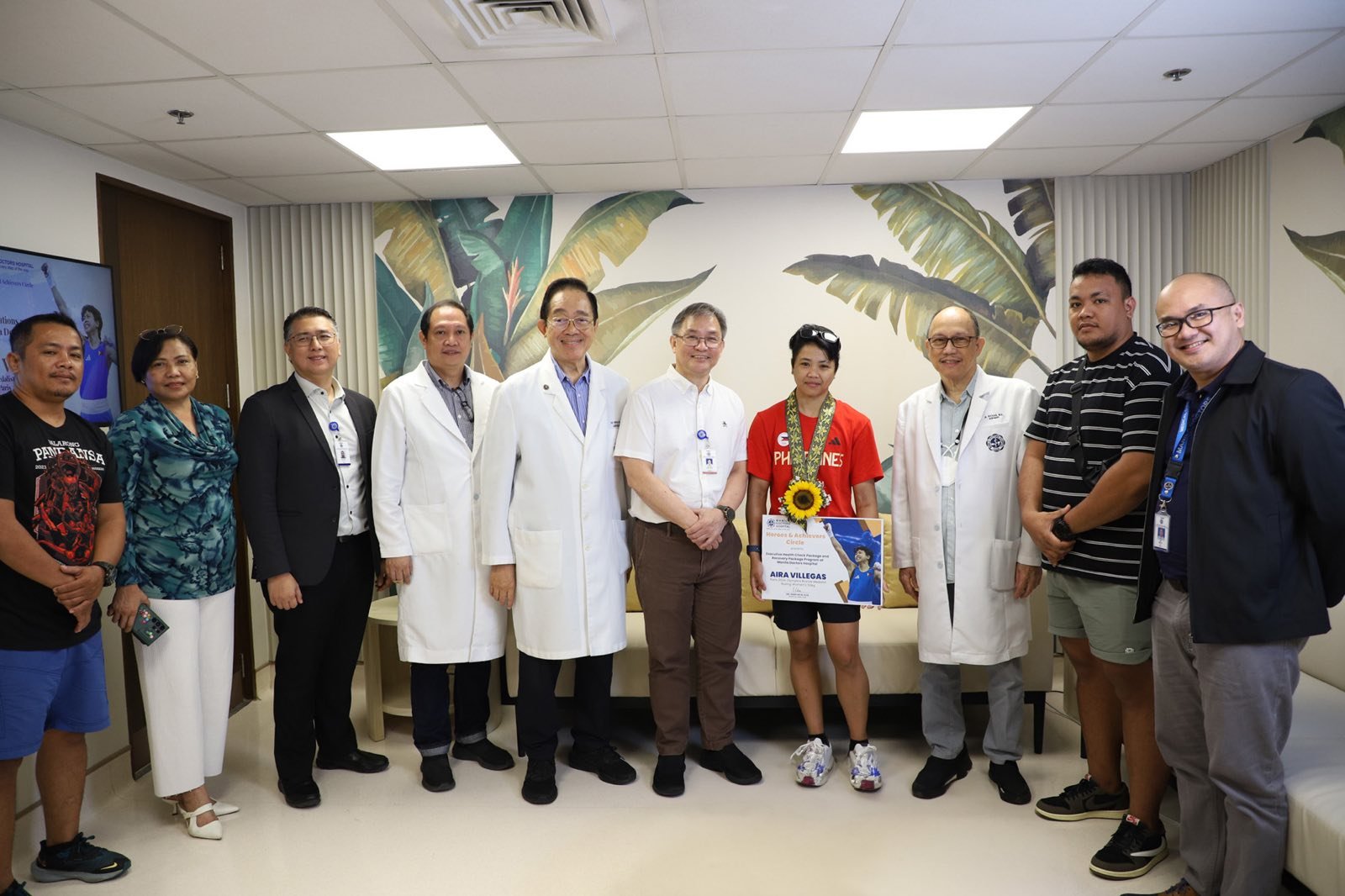 Olympian Villegas receives health, wellness package